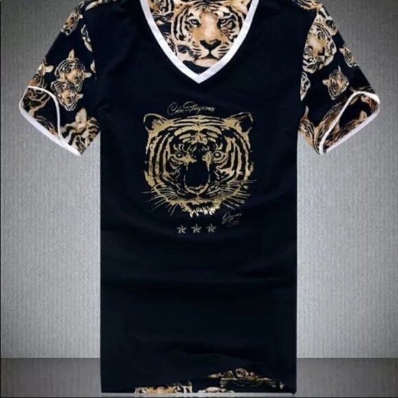 𝅺men Tshirt Tiger face - Picture 1 of 7